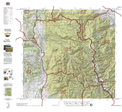 HuntData Wyoming Topo Map for Elk Unit 95
