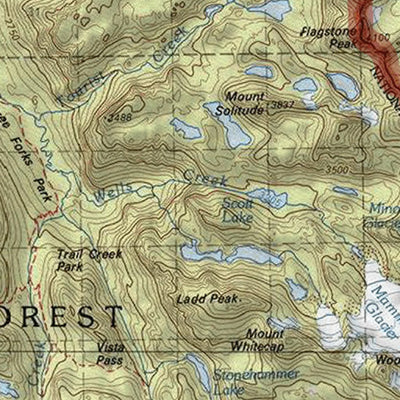 HuntData Wyoming Topo Map for Elk Unit 95