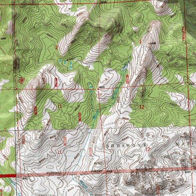 HuntData Wyoming Topo Map for Elk Unit 27