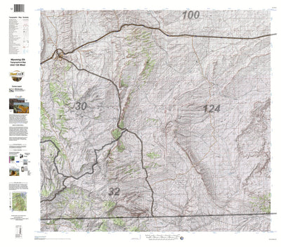 HuntData Wyoming Topo Map for Elk Unit 124w