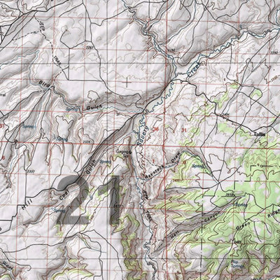 HuntData Wyoming Topo Map for Elk Unit 21