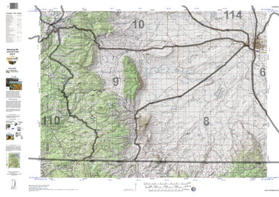 HuntData Wyoming Topo Map for Elk Unit 9