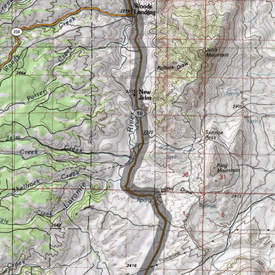 HuntData Wyoming Topo Map for Elk Unit 9