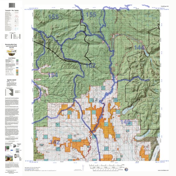 Midland Wyoming Ranch Map.pdf HuntData Wyoming Land Ownership Map for Mule Deer Unit 162 by HuntData ...