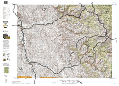 HuntData Wyoming Topo Map for Elk Unit 42
