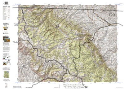 HuntData Wyoming Topo Map for Elk Unit 38