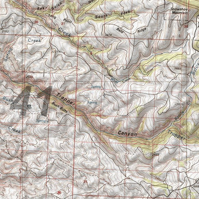 HuntData Wyoming Topo Map for Elk Unit 40