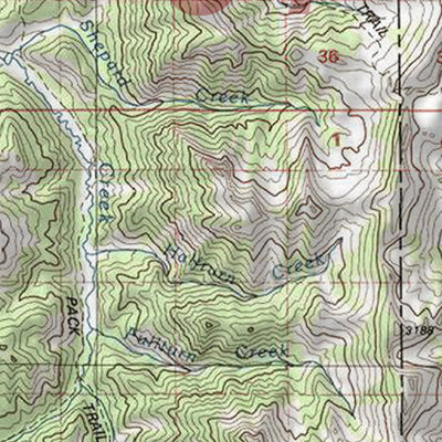 HuntData Wyoming Topo Map for Elk Unit 88