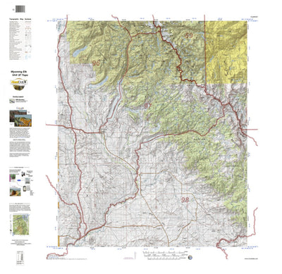 HuntData Wyoming Topo Map for Elk Unit 97