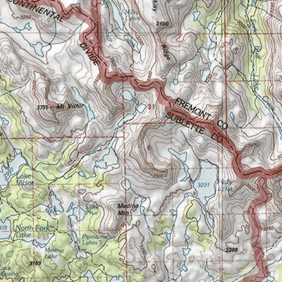 HuntData Wyoming Topo Map for Elk Unit 97