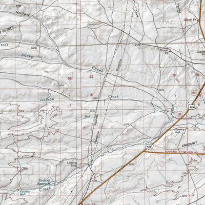 HuntData Wyoming Topo Map for Elk Unit 102