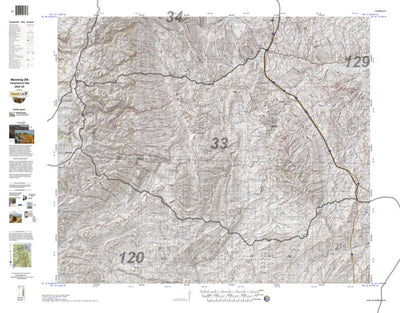 HuntData Wyoming Topo Map for Elk Unit 33