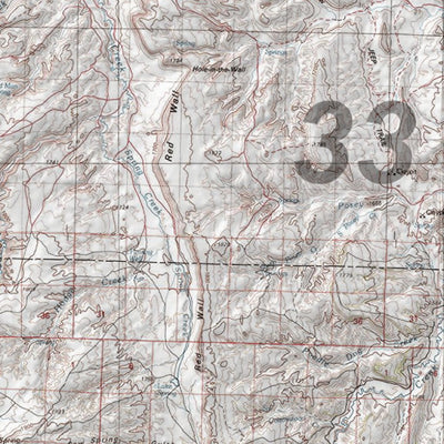 HuntData Wyoming Topo Map for Elk Unit 33