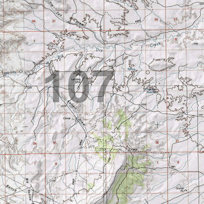 HuntData Wyoming Topo Map for Elk Unit 107