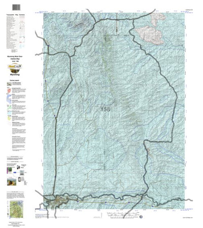 HuntData Wyoming Game Concentration Map for Mule Deer Unit 158