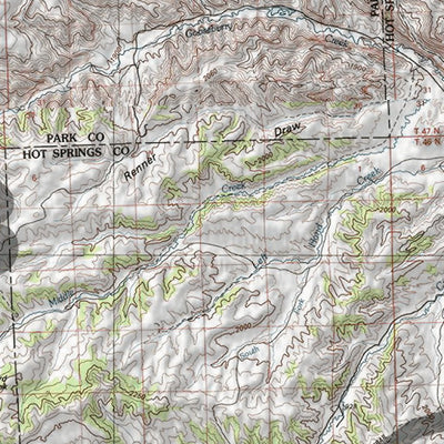 HuntData Wyoming Topo Map for Elk Unit 63