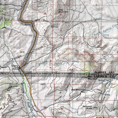 HuntData Wyoming Topo Map for Elk Unit 8