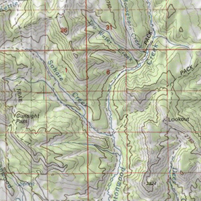 HuntData Wyoming Topo Map for Elk Unit 83