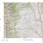 HuntData Wyoming Topo Map for Elk Unit 92