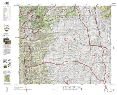 HuntData Wyoming Topo Map for Elk Unit 92