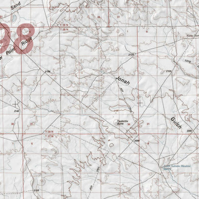 HuntData Wyoming Topo Map for Elk Unit 98