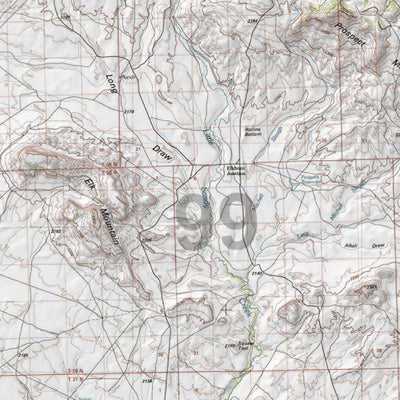 HuntData Wyoming Topo Map for Elk Unit 99