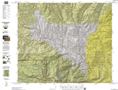HuntData Wyoming Topo Map for Mule Deer Unit 129