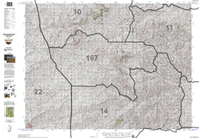 HuntData Wyoming Topo Map for Mule Deer Unit 167