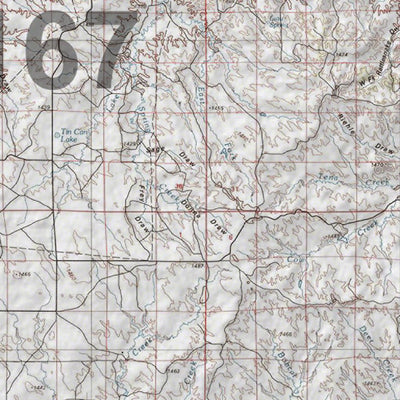 HuntData Wyoming Topo Map for Mule Deer Unit 167