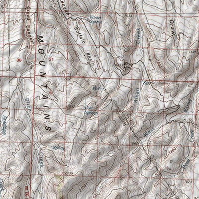 HuntData Wyoming Topo Map for Mule Deer Unit 38