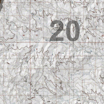 HuntData Wyoming Topo Map for Mule Deer Unit 20
