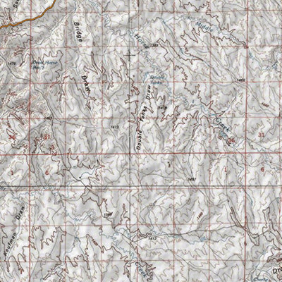 HuntData Wyoming Topo Map for Mule Deer Unit 20