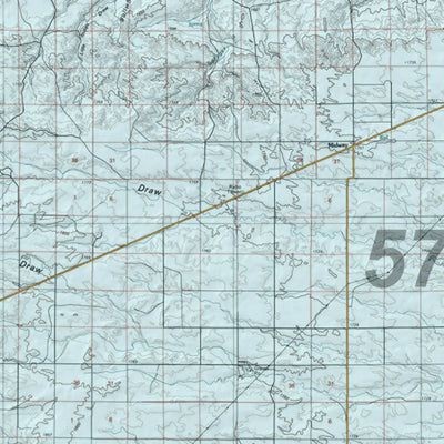HuntData Wyoming Game Concentration Map for Mule Deer Unit 57