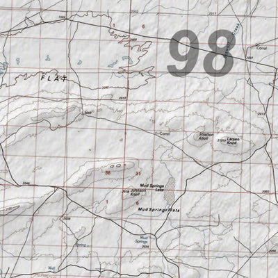HuntData Wyoming Topo Map for Mule Deer Unit 98