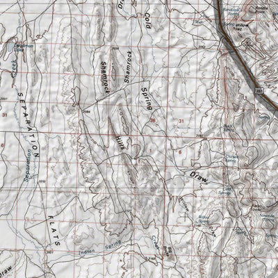 HuntData Wyoming Topo Map for Mule Deer Unit 98