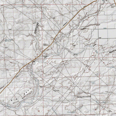 HuntData Wyoming Topo Map for Mule Deer Unit 131w