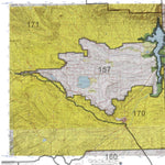 HuntData Wyoming Topo Map for Mule Deer Unit 170