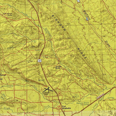 HuntData Wyoming Topo Map for Mule Deer Unit 170