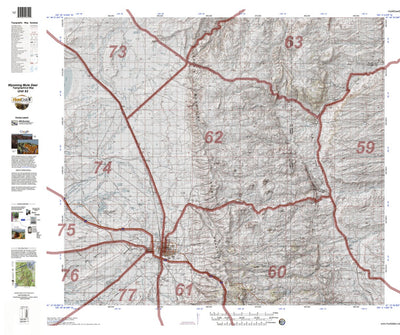 HuntData Wyoming Topo Map for Mule Deer Unit 62
