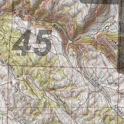 HuntData Wyoming Topo Map for Mule Deer Unit 43