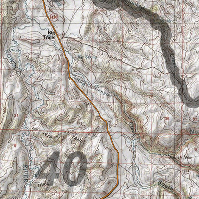 HuntData Wyoming Topo Map for Mule Deer Unit 42