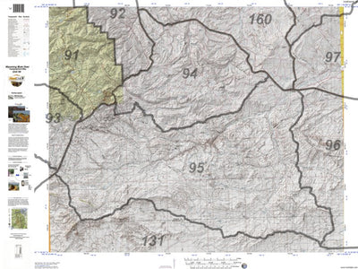 HuntData Wyoming Topo Map for Mule Deer Unit 94