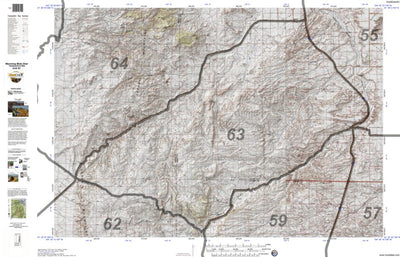 HuntData Wyoming Topo Map for Mule Deer Unit 63