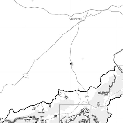 Motor Vehicle Use Map, MVUM, Unaka District, Cherokee National Forest