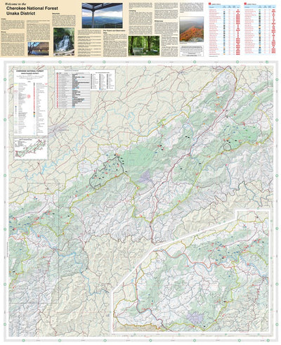 Cherokee National Forest, Unaka District, Forest Visitor Map, FVM