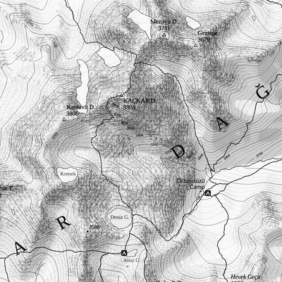 Kaçkar Hiking Map 1:35.000