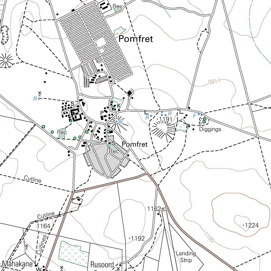 2523DC POMFRET Map by Chief Directorate National Geospatial