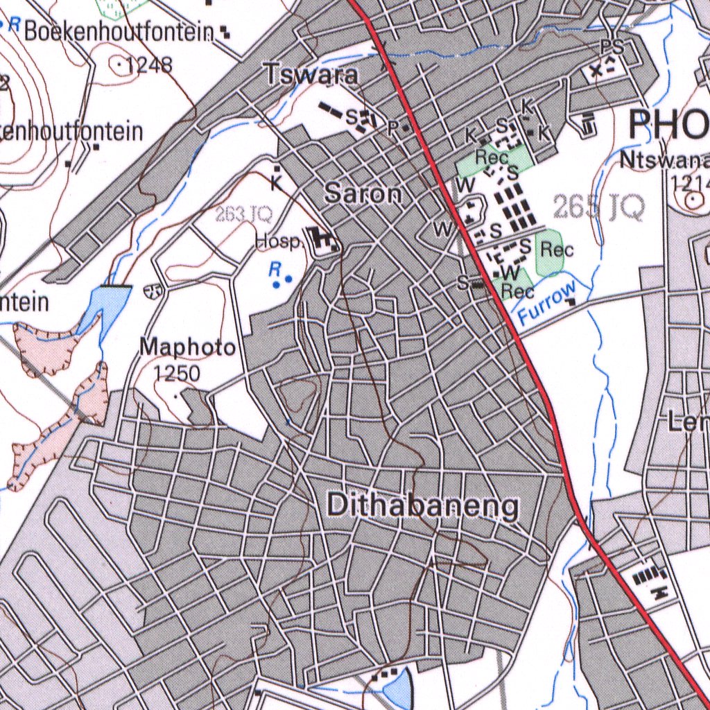 2527CA RUSTENBURG (WEST) Map by Chief Directorate: National Geo-spatial ...