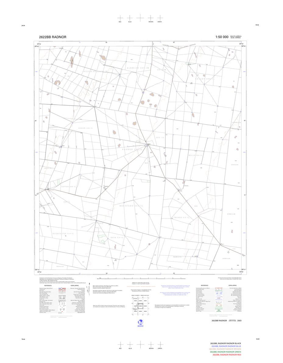 2622BB RADNOR Map by Chief Directorate: National Geo-spatial ...