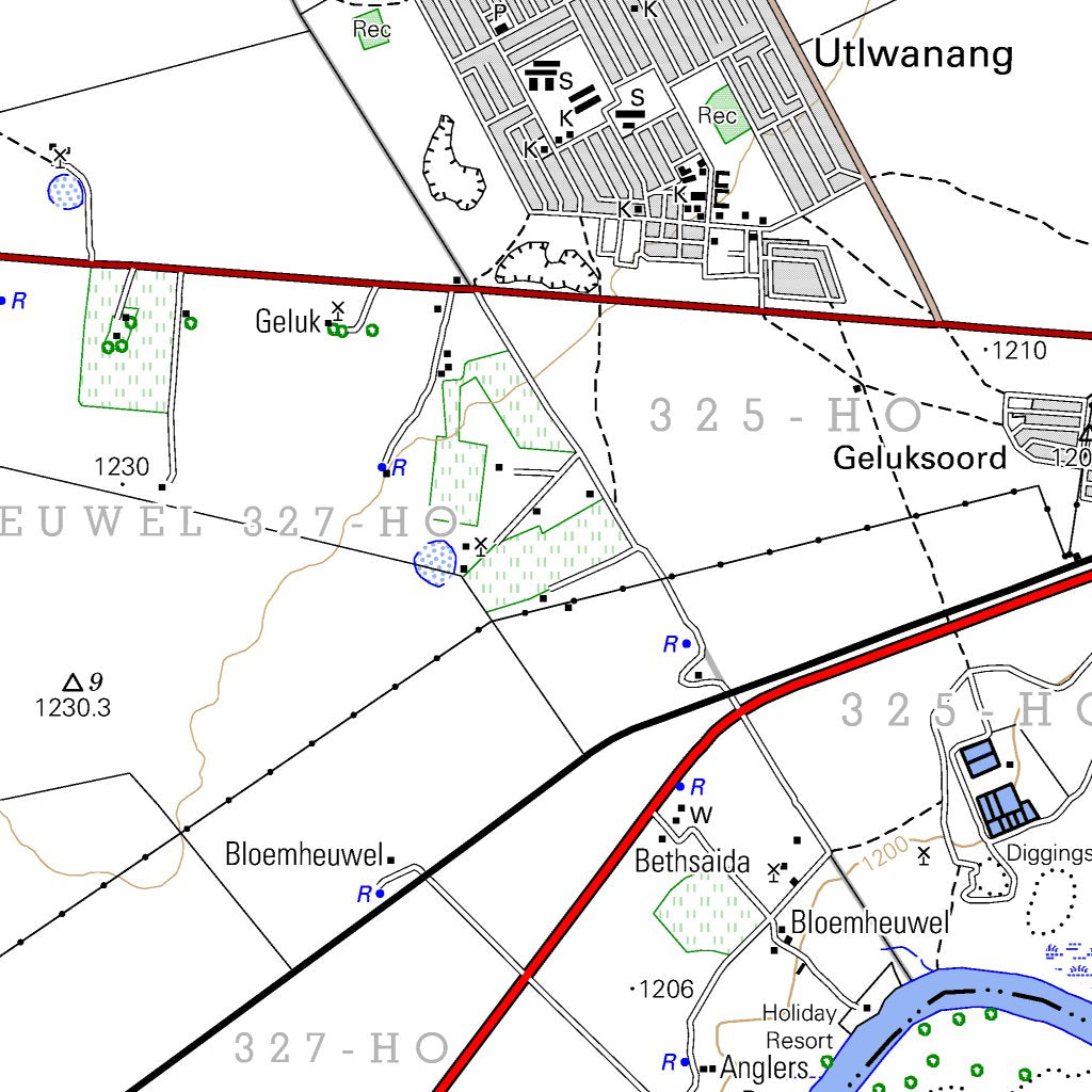 2725CC CHRISTIANA Map by Chief Directorate National Geospatial